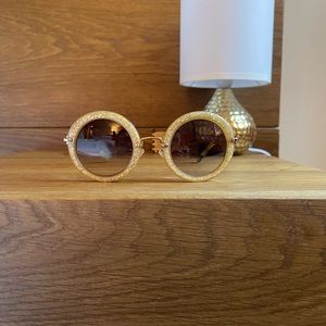 RARE Miu Miu gold glitter sunglasses
